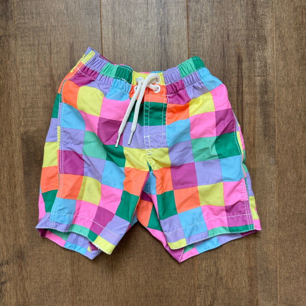 Gap Checkered Boys Swim Trunks